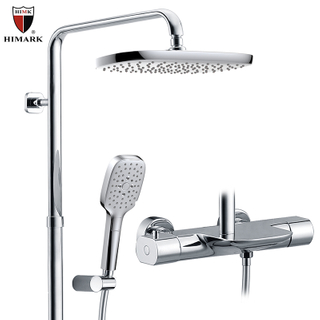 HIMARK bathroom thermostatic mixer shower faucet with multi function hand shower
