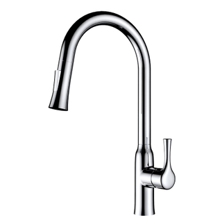 Single Handle High Arc Pull Out Kitchen Sink Faucets