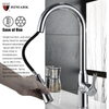 Simple style single handle pull down kitchen sink faucet