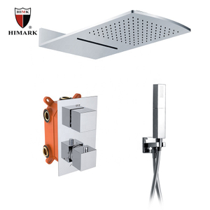 HIMARK luxury smart thermostatic rain shower system with waterfall shower head