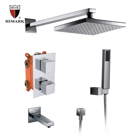 HIMARK Modern Bathroom Concealed Thermostatic Bath Shower Faucet