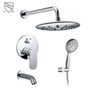 HIMARK bathroom in-wall 2 function chrome tub shower mixer faucet set